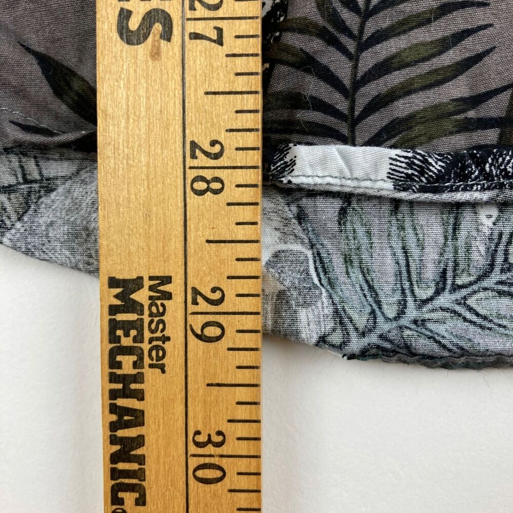 Coastal Mens Large Skull Pineapple Hawaiian Shirt Gray Tropical Button Up - Picture 8 of 9